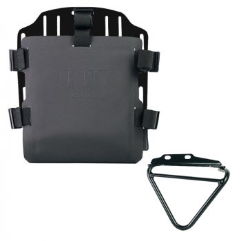 Aluminium-Taschenhalter mit verstellbarer Hypalon-Front und Schnellkupplung + Husqvarna 125-250-401 (ab 2024) Chassis links 