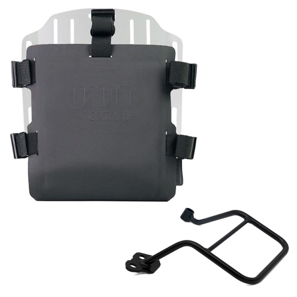 Aluminium-Taschenhalter mit verstellbarer Hypalon-Front und Schnellkupplung + KTM 1290/1390 Super Adventure S-R Linker Rahmen