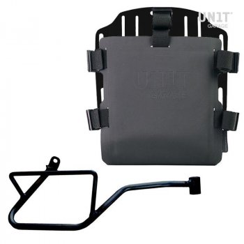 Aluminium-Taschenhalter mit verstellbarer Hypalon-Front und Schnellkupplung + Moto Guzzi V7 EURO5 PLUS (ab 2025) Rahmen Rechts