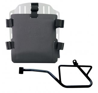 Aluminium-Taschenhalter mit verstellbarer Hypalon-Front und Schnellkupplung + Moto Guzzi V7 EURO5 PLUS (ab 2025) Rahmen Links
