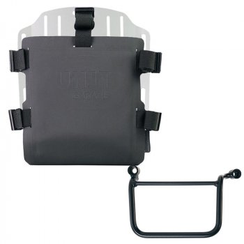 Aluminium-Taschenhalter mit verstellbarer Hypalon-Vorderseite und Schnellkupplung + Royal Enfield Guerrilla 450 linker Rahmen