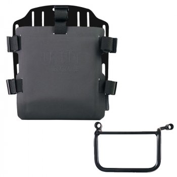 Aluminium-Taschenhalter mit verstellbarer Hypalon-Front und Schnellkupplung + Royal Enfield Himalayan 450 (ab 2024), Rahmen links