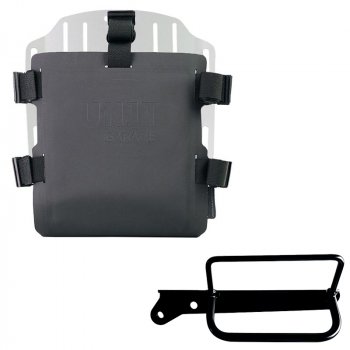 Aluminium-Taschenhalter mit verstellbarer Hypalon-Front und Schnellkupplung + Royal Enfield Hunter 350 Linker Rahmen