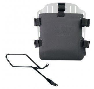 Aluminium-Taschenhalter mit verstellbarer Hypalon-Front und Schnellkupplung + Triumph Bonneville Bobber rechter Rahmen