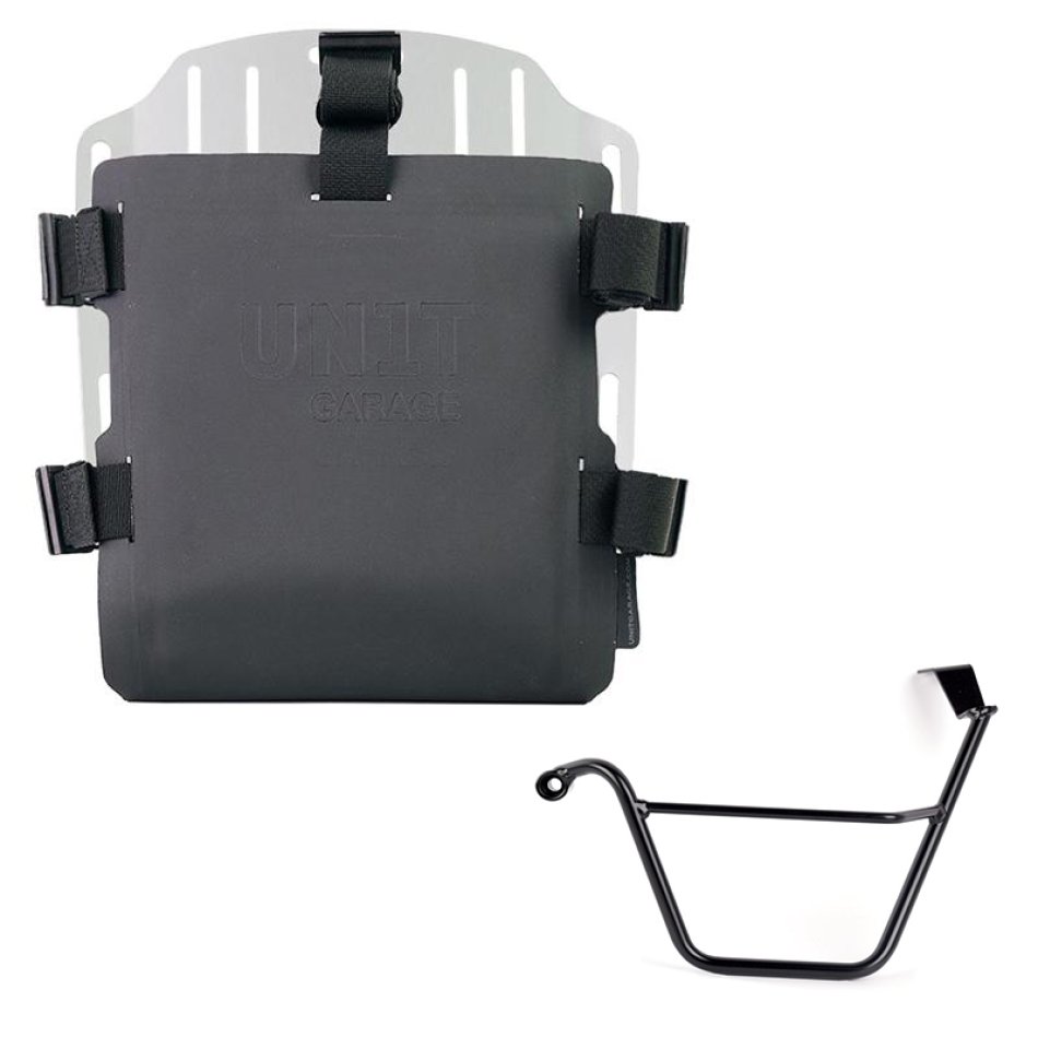 Aluminium-Taschenhalter mit verstellbarer Hypalon-Front und Schnellkupplung + Triumph Street Scrambler 900 (ab 2026) Linker Rahmen