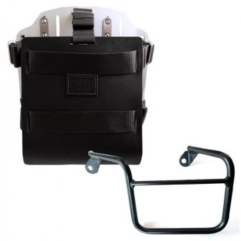 Aluminium-Taschenhalter mit verstellbarer Lederfront, Schnellkupplung und Rahmen