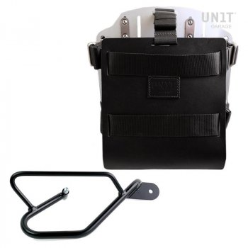 Aluminium-Taschenhalter mit verstellbarer Lederfront, Schnellkupplung und Rahmen