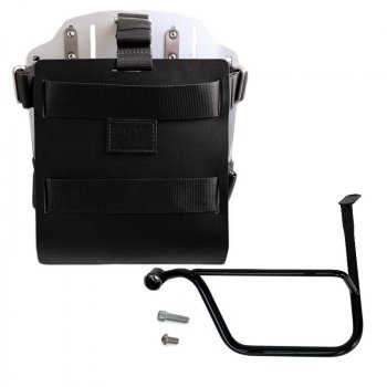 Aluminium-Taschenhalter mit verstellbarer Lederfront, Schnellkupplung und Rahmen