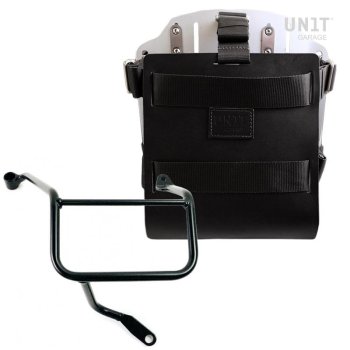 Aluminium-Taschenhalter mit verstellbarer Lederfront, Schnellkupplung und Rahmen