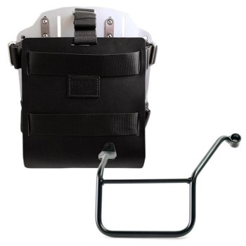 Aluminium-Taschenhalter mit verstellbarer Lederfront, Schnellkupplung und Rahmen