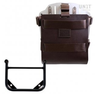 Aluminium-Taschenhalter mit verstellbarer Lederfront, Schnellkupplung und Rahmen