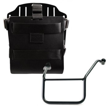 Aluminium-Taschenhalter mit verstellbarer Lederfront, Schnellkupplung und Rahmen