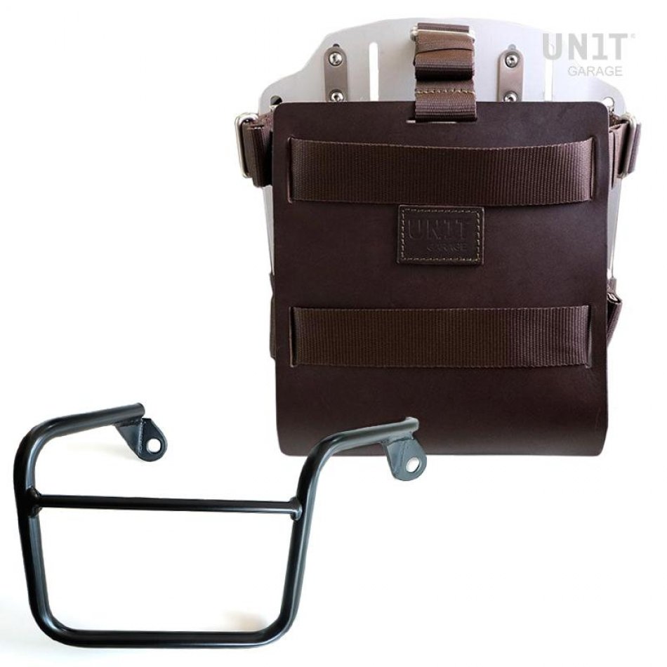 Aluminium-Taschenhalter mit verstellbarer Lederfront, Schnellkupplung und Rahmen