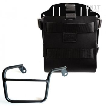 Aluminium-Taschenhalter mit verstellbarer Lederfront, Schnellkupplung und Rahmen