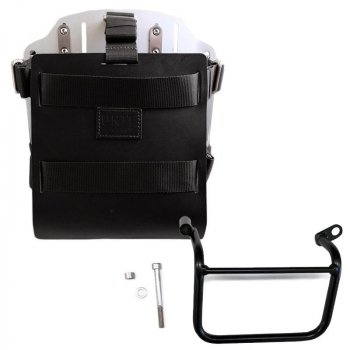 Aluminium-Taschenhalter mit verstellbarer Lederfront, Schnellkupplung und Rahmen