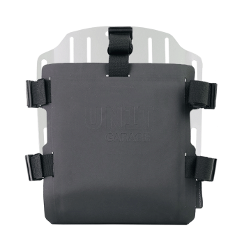Aluminium-Taschenhalter mit verstellbarer Vorderseite in Hypalon und schneller Kupplung + Rahmen