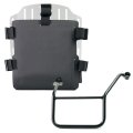 Aluminium-Taschenhalter mit verstellbarer Hypalon-Front und Schnellkupplung + Yamaha Rahmen links