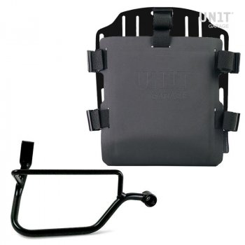 Taschenhalter aus Aluminium mit verstellbarer Front in Hypalon und Schnellkupplung + Rahmen Street Twin 900 DX (ab 2016)