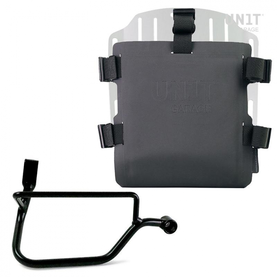 Taschenhalter aus Aluminium mit verstellbarer Front in Hypalon und Schnellkupplung + Rahmen Street Twin 900 DX (ab 2016)
