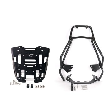 Gepäckträger mit Soziusgriffen + Platte für original BMW F450GS Topcase
