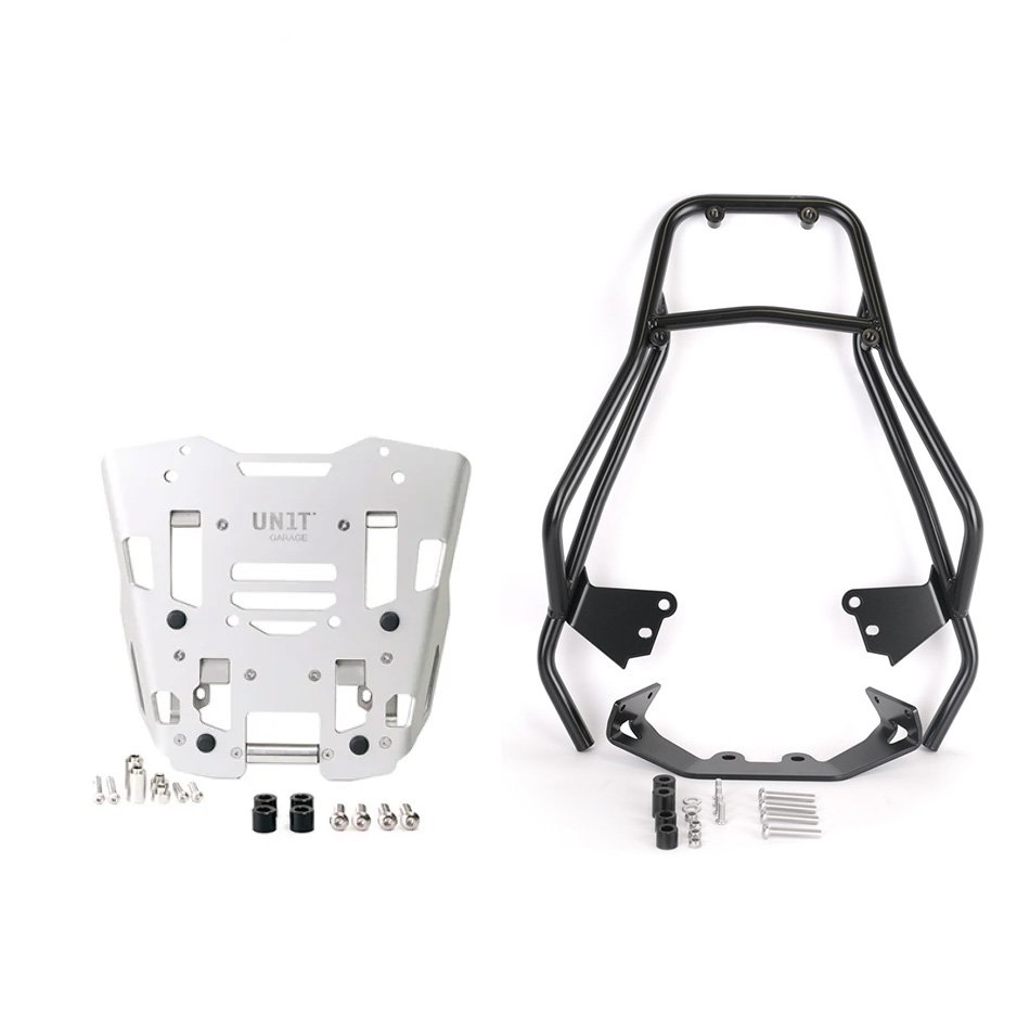 Gepäckträger mit Soziusgriffen + Platte für original BMW F450GS Topcase