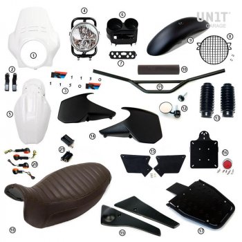 R1150R PRO Kit mit Tankseitenwänden (Alpinweiß)