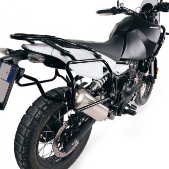 Royal Enfield Himalayan 450 Aluminium-Kofferrahmen für Aftermarket-Auspuff (ab 2024)